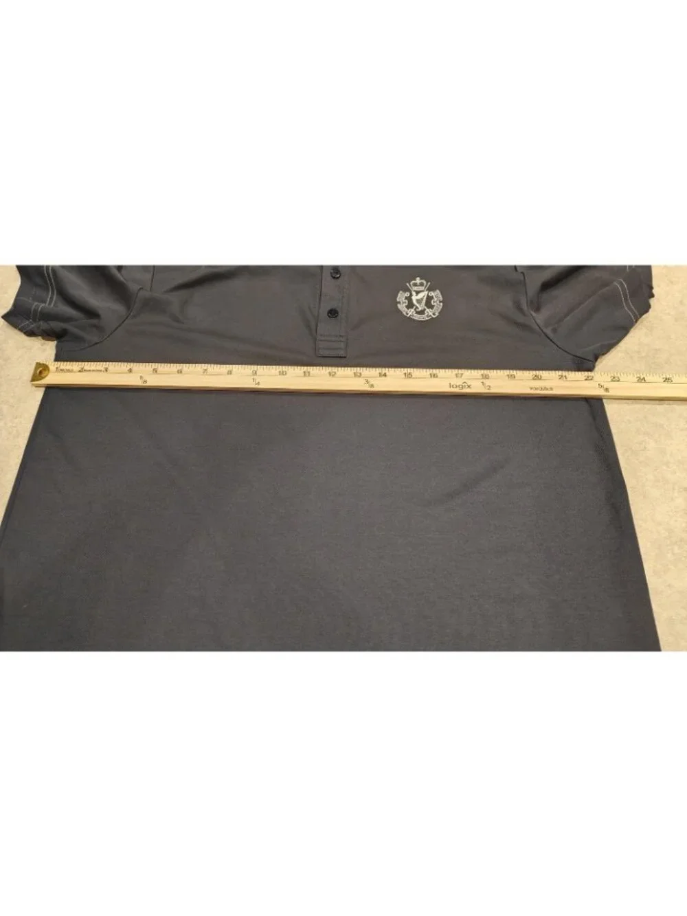 Travis Mathew Royal County Down Golf Club Polo Shirt Mens L Gray Pima Ireland - Picture 9 of 10